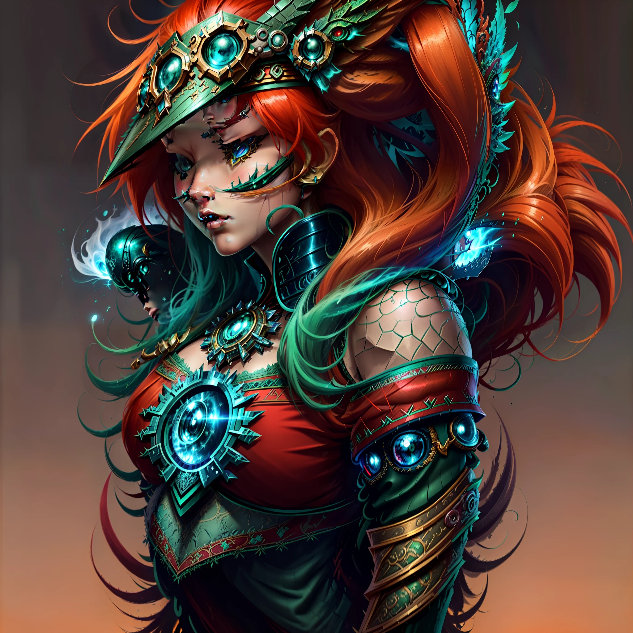 (masterpiece, best quality),  intricate details, 
1girl,   missfortune,  long hair, red hair, pirate hat,  cleavage, green eyes,
 nargacuga armor, hyperdetailed beautiful face and body, intricate, beautiful eyes, vibrant colours, unreal engine, HD,4k, hyperrealism, super accurate design, masterpiece, perfectionism,