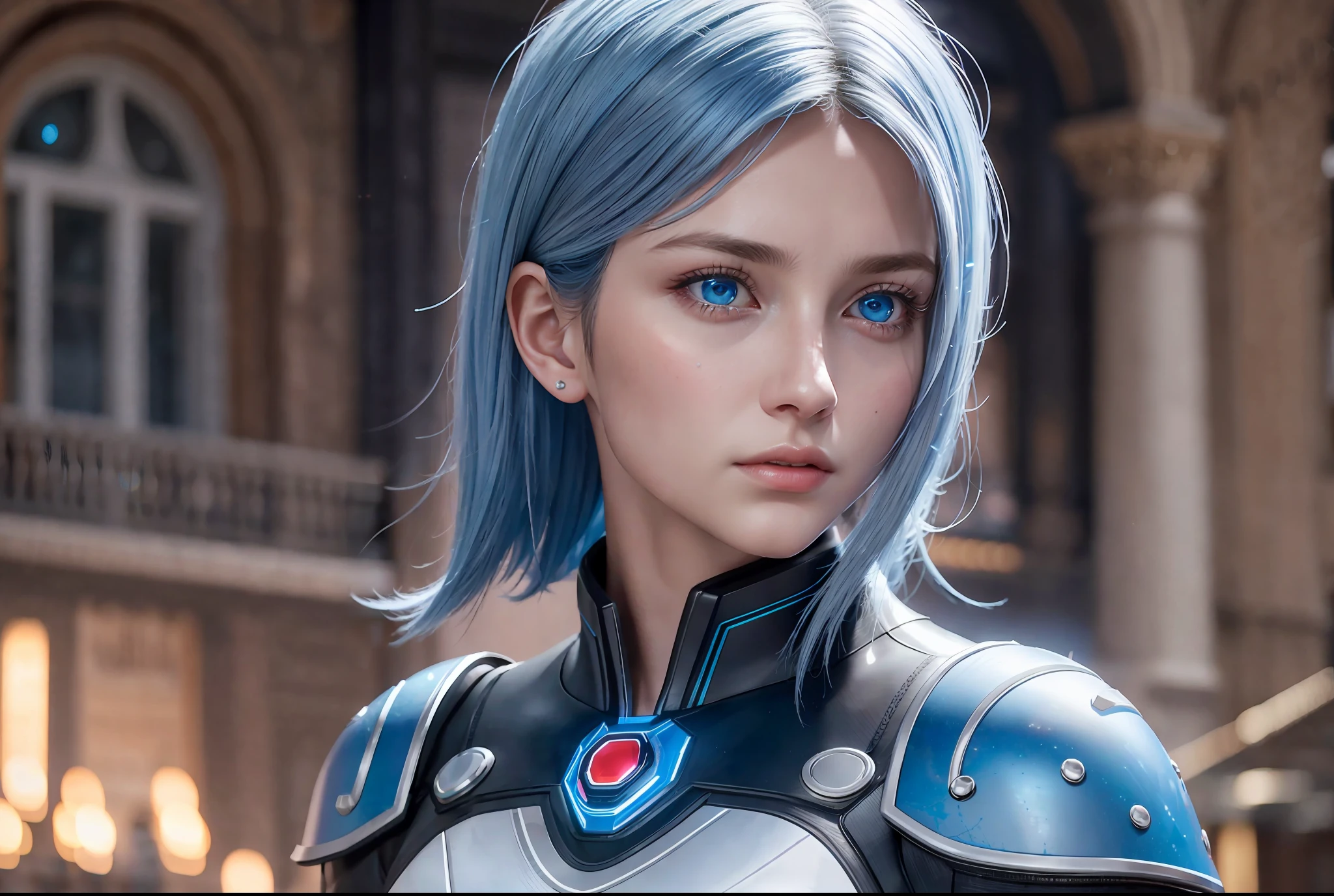 Italian European woman blue eyes. Ultra detailed, 8K, HDR, Octane Render, Redshift, Unreal Engine 5. Professionally rated color, atmosphere, incredible depth, rich colors, powerful images, psychedelic tones, 4K, 8K, masterpiece,..., playstation game cover