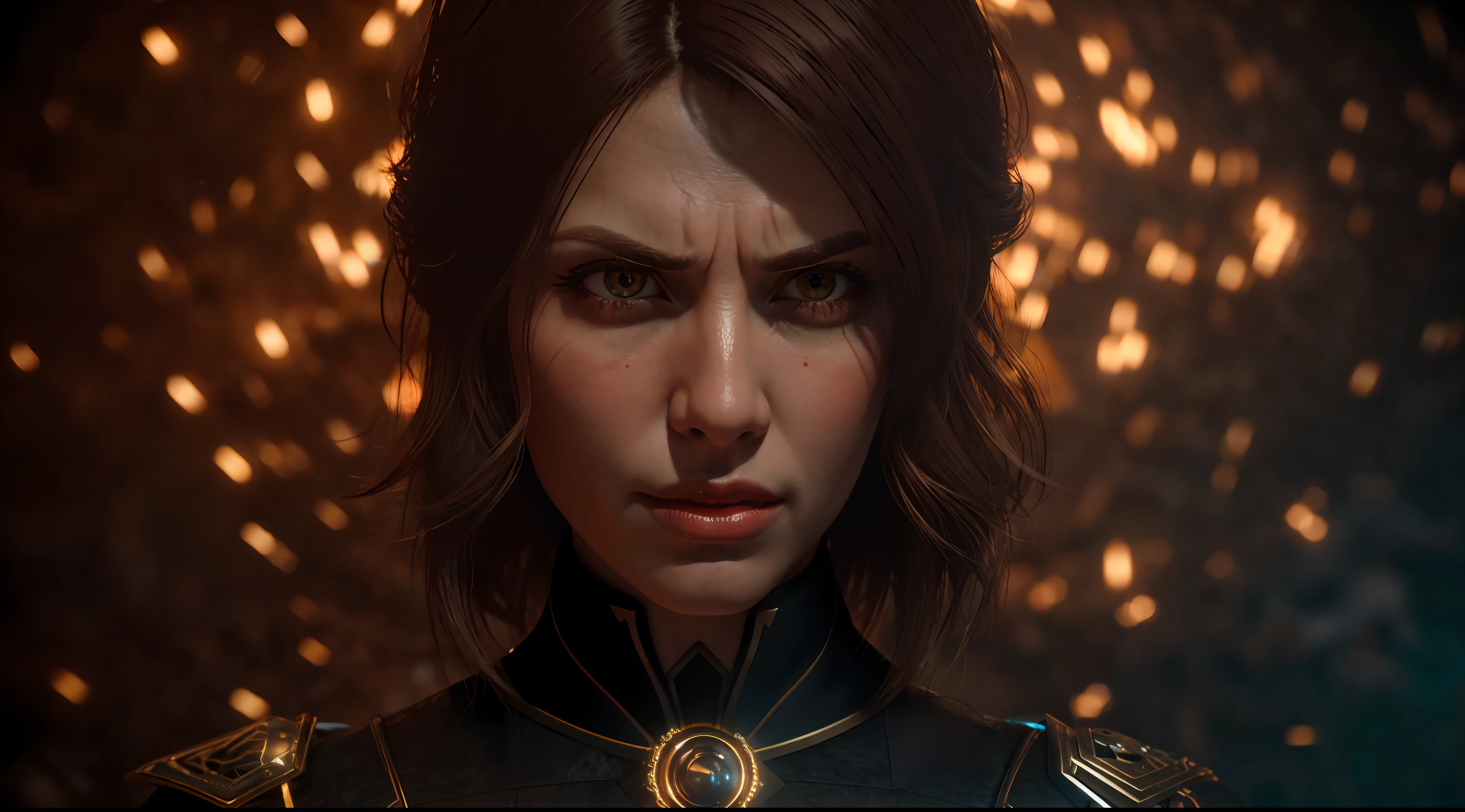 European woman angry smirk. Ultra detailed, 8K, HDR, Octane Render, Redshift, Unreal Engine 5. Professionally rated color, atmosphere, incredible depth, rich colors, powerful images, psychedelic tones, 4K, 8K, masterpiece,...,