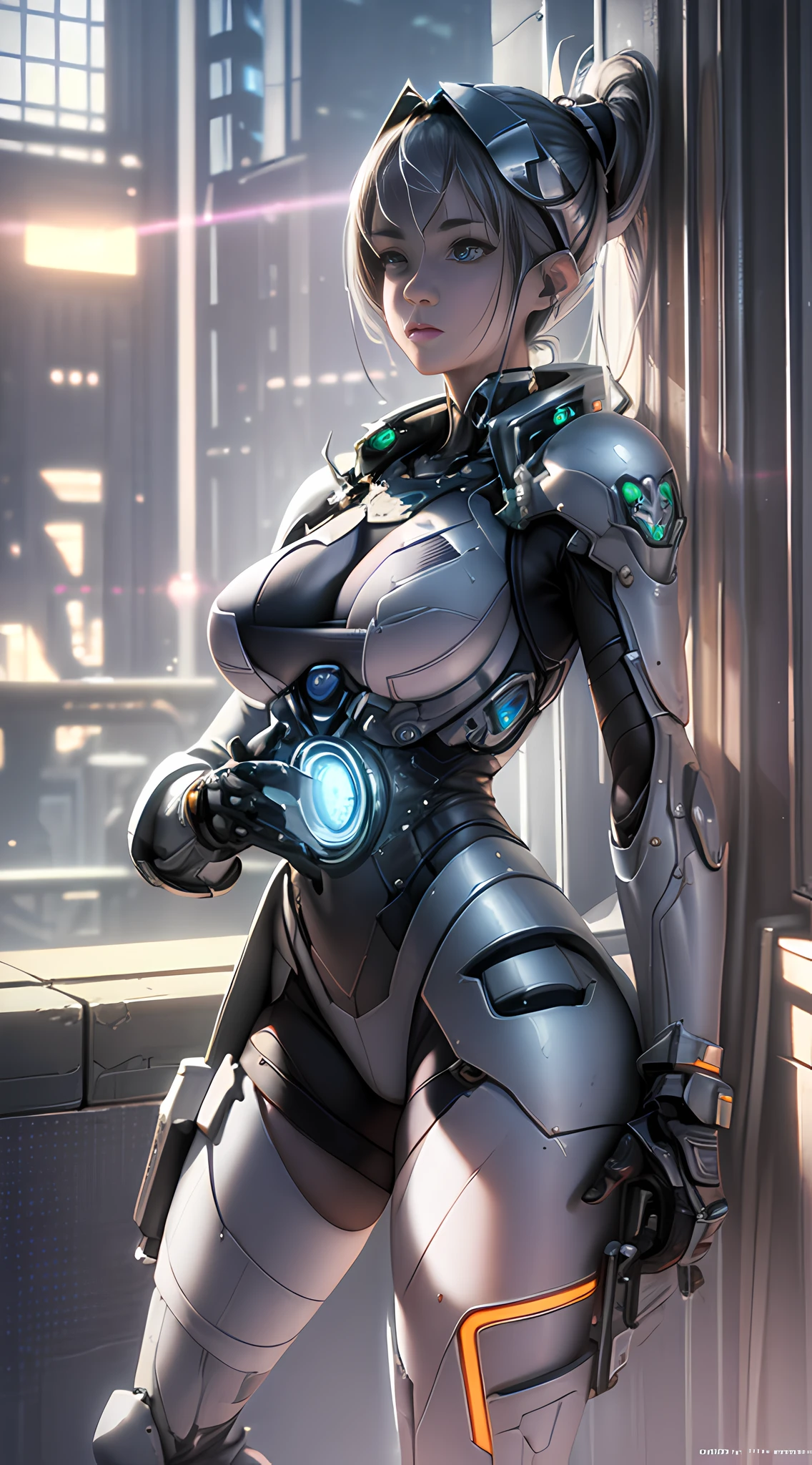 (Best Quality), ((Masterpiece), (Detail: 1.4), 3D, A Beautiful Cyberpunk Woman, HDR (High Dynamic Range), Ray Tracing, NVIDIA RTX, Super-Resolution, Unreal 5, Subsurface Scattering, PBR Textures, Post-Processing, Anisotropic Filtering, Depth of Field, Maximum Sharpness and Clarity, Multi-layer Textures, Albedo and Highlight Maps, Surface Shading, Accurate simulation of light-material interactions, perfect proportions, Octane Render, two-color light, large aperture, low ISO, white balance, rule of thirds, 8K RAW, diverse pose