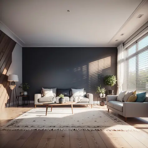 High resolution, masterpiece, photorealistic quality, 8K, ultra-detailed, dark interior renderings, (white background wall: 1.5), (empty wall for post-processing: 1.5), photoreal, soft light, edge light, ray tracing, global illumination, hyperrealism, real...