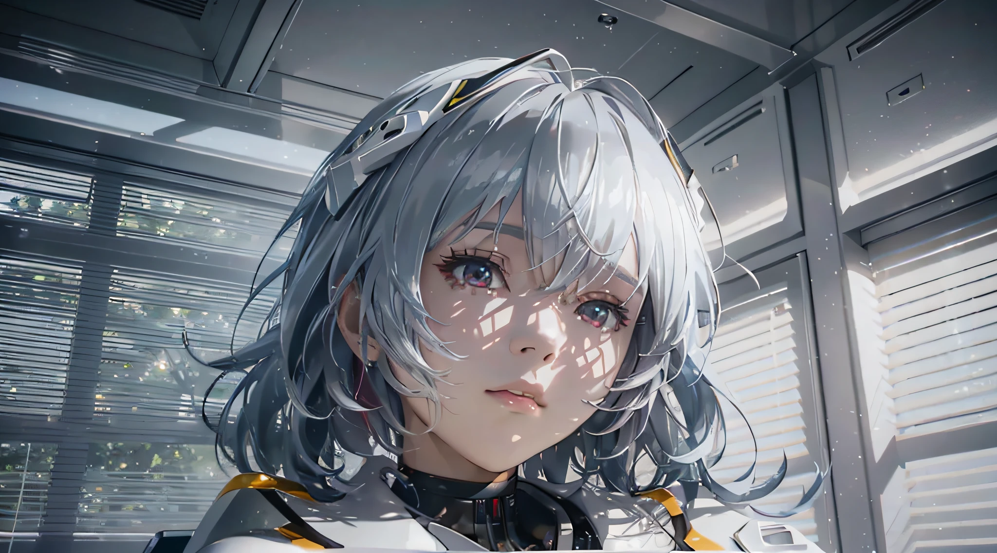 ((Best quality)), ((masterpiece)), (detailed:1.4), 3D, Ayanami Rei，HDR (High Dynamic Range),Ray Tracing,NVIDIA RTX,Super-Resolution,Unreal 5,Subsurface scattering,PBR Texturing,Post-processing,Anisotropic Filtering,Depth-of-field,Maximum clarity and sharpness,Multi-layered textures,Albedo and Specular maps,Surface shading,Accurate simulation of light-material interaction,Perfect proportions,Octane Render,Two-tone lighting,Wide aperture,Low ISO,White balance,Rule of thirds,8K RAW,