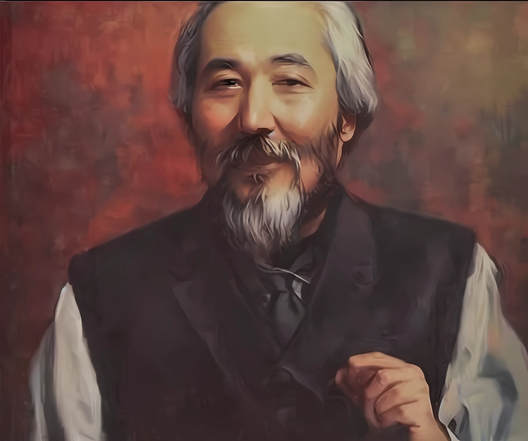 Black and white photo of Arafeld of man in suit and tie, long beard, cover photo portrait of Howard Parker, Lin Xiang, Song Nanli, Tyrus Huang, Bei Zetun, Vaughan Ling, Huang Huifeng, Yasuda Akira, Hiramoto Akira, Du Juan, Liang Xing, Yu Chong