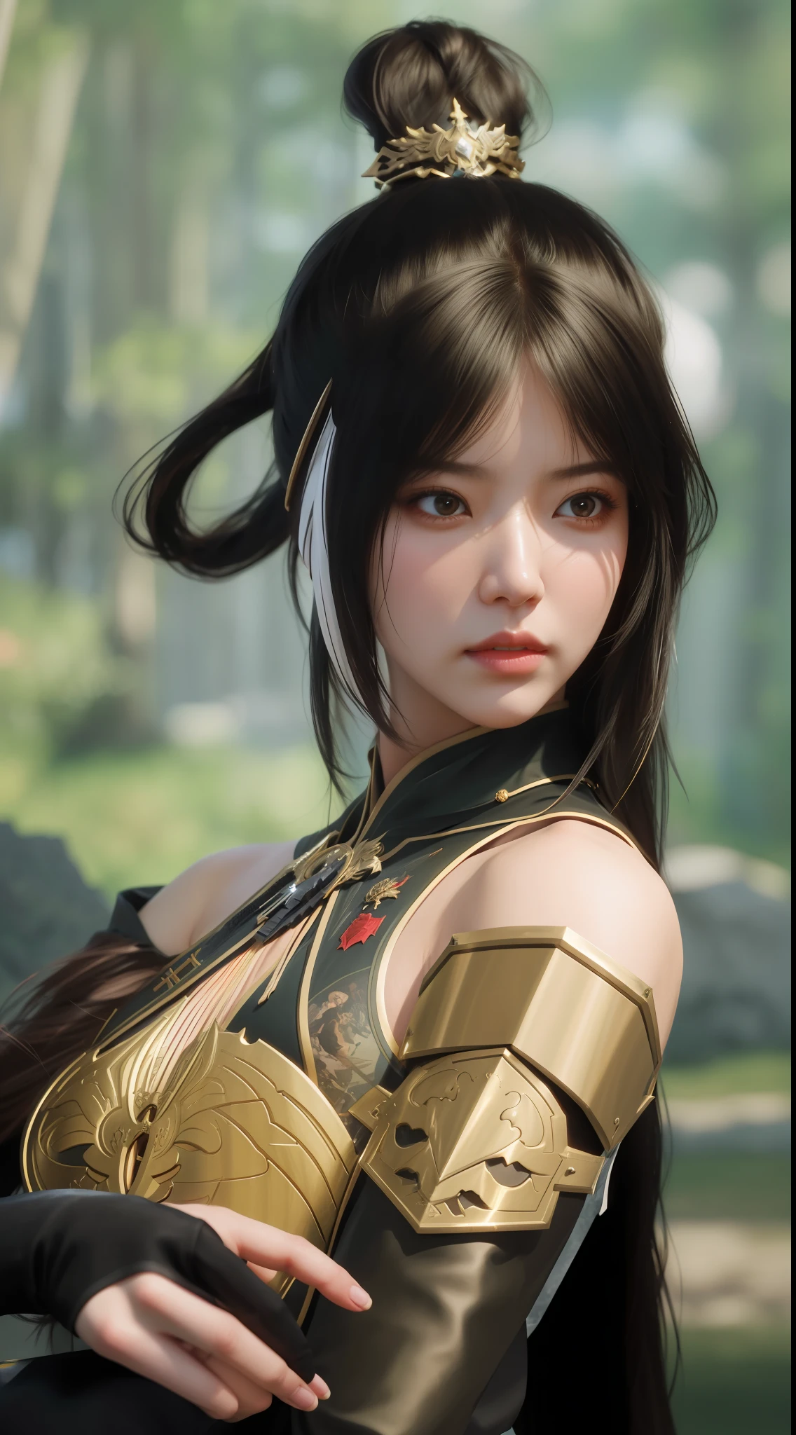 un gros plan d&#39;une femme aux cheveux très longs, artgerme ; Moteur irréel 3D, germe d&#39;art extrêmement détaillée, Ruan Jia et Artgerme, artgerme detailed, artgerme portrait, artgerme. Détails élevés, artgerme and ruan jia, par Ruan Jia et Stanley Artgerme, artgerme 4 k