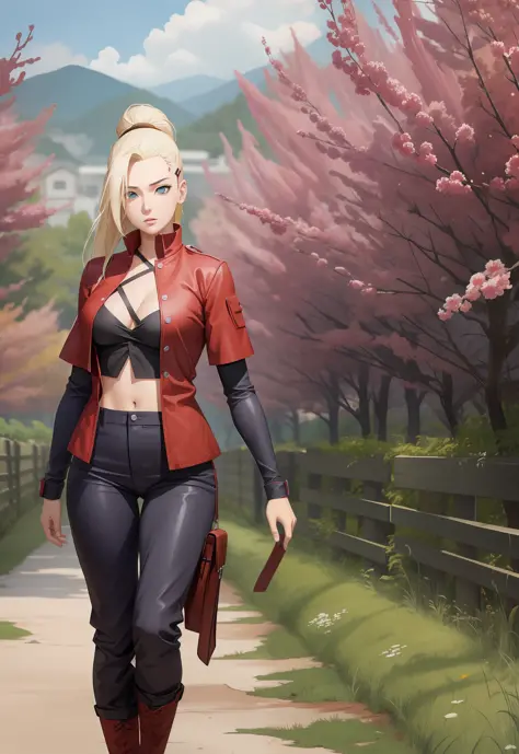 Ino yamanaka beautiful and tall super realistic and well detailed