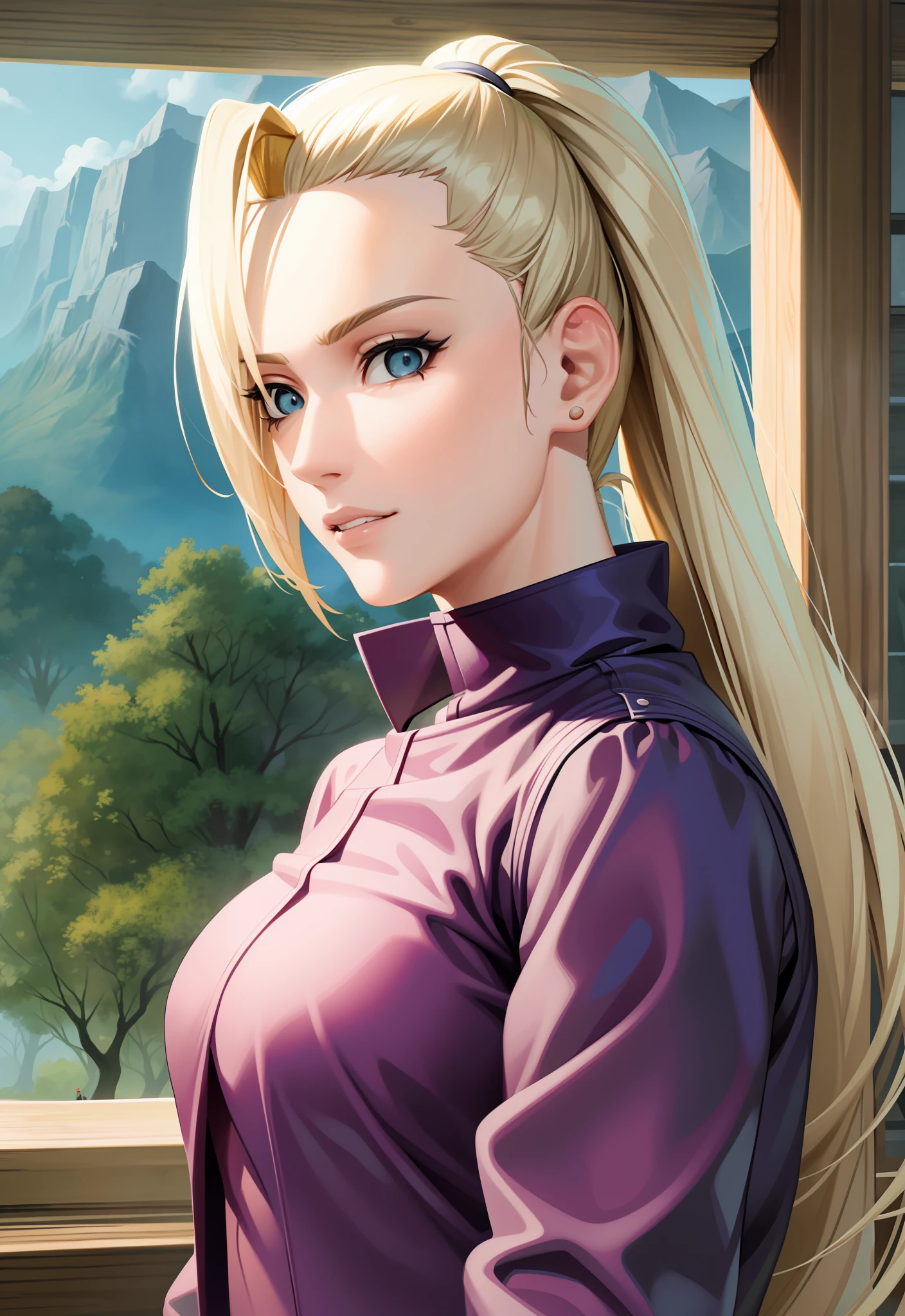 Ino yamanaka beautiful and tall super realistic and well detailed