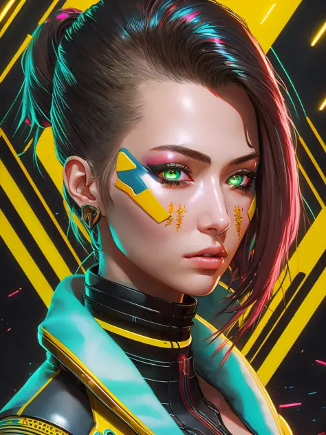 (Best quality),(masterpiece),(ultra detailed),(high detailed),(extremely detailed),gorgeous cyberpunk woman,beutiful face, futur...