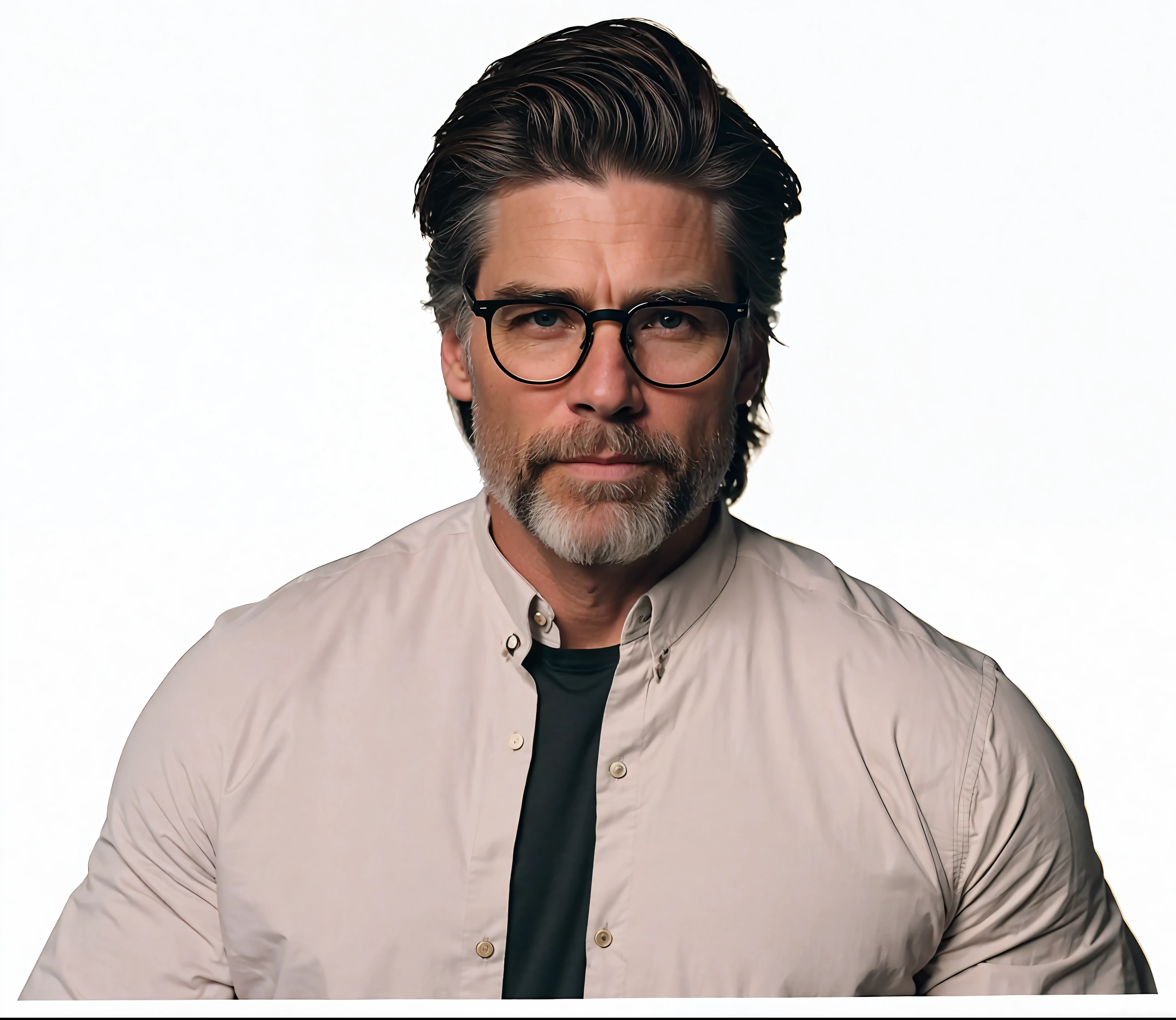 masterpiece, Anson Mount, 50 years old (high detail: 1 1), rough face, natural skin, high quality, nsfw, glasses, beautiful eyes, (detailed face and eyes), (face: 1 2), noise, extra, real photo, PSD, lamp film photography, sharp focus, contrast lighting, detailed skin, high resolution 8k, crazy detail, realistic, professional photography, 8k UHD, SLR camera, soft lighting,  high quality, film grain, Fujifilm XT3