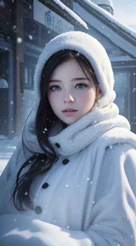 coldworld future lady snow winter aiartwork beautifulgirl beautifulwoman coldwinter snowing technology