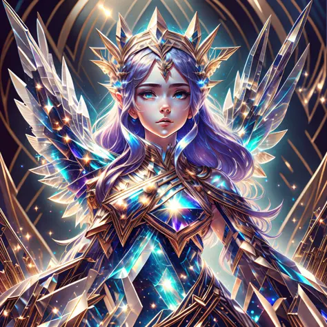 angel woman with galaxy crown on her head, 4k, galaxya style outfit --auto --s2