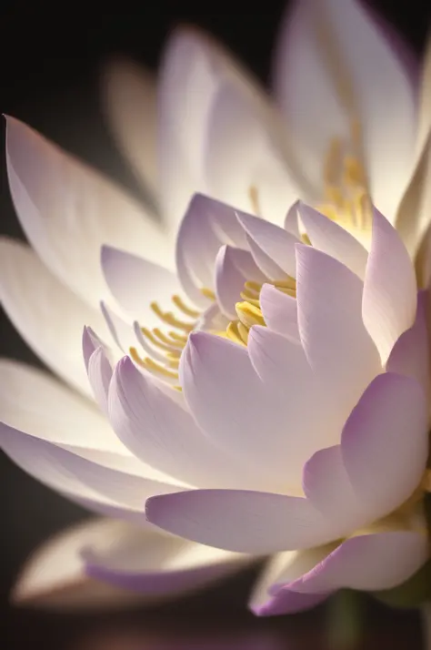 Inspired by Levon Biss's macro photography, create a detailed close-up of a lotus flower --auto --s2