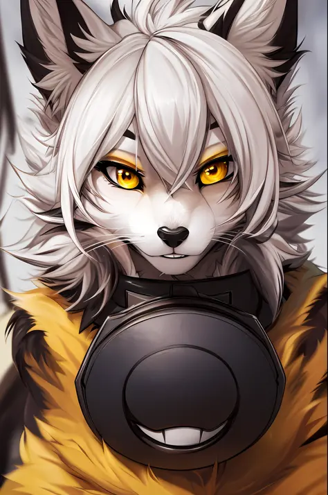 (masterpiece, best quality), furry, furry female, 1 girl, yellow eyes, animal_ears, canine, fox, sketch, detailed fur skin, witc...