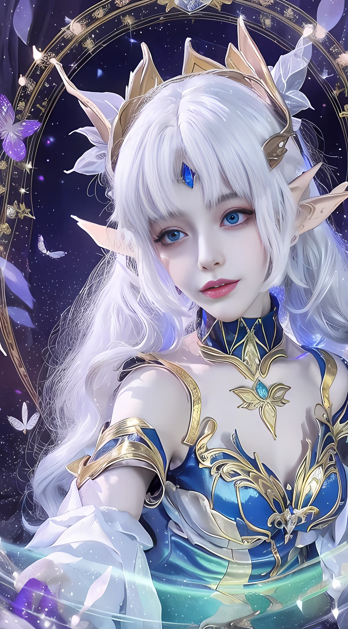 Ethereal fantasy, fairy tale aesthetics, astral fairy tale, ethereal fairy tale, fantasy aesthetics! , beautiful elegant elf queen, fairy tale core, fairy, beautiful ancient frost witch, fantasy art style, ethereal beauty, fantasy aesthetics, fantasy shooting, ethereal fantasy, anime cosplay