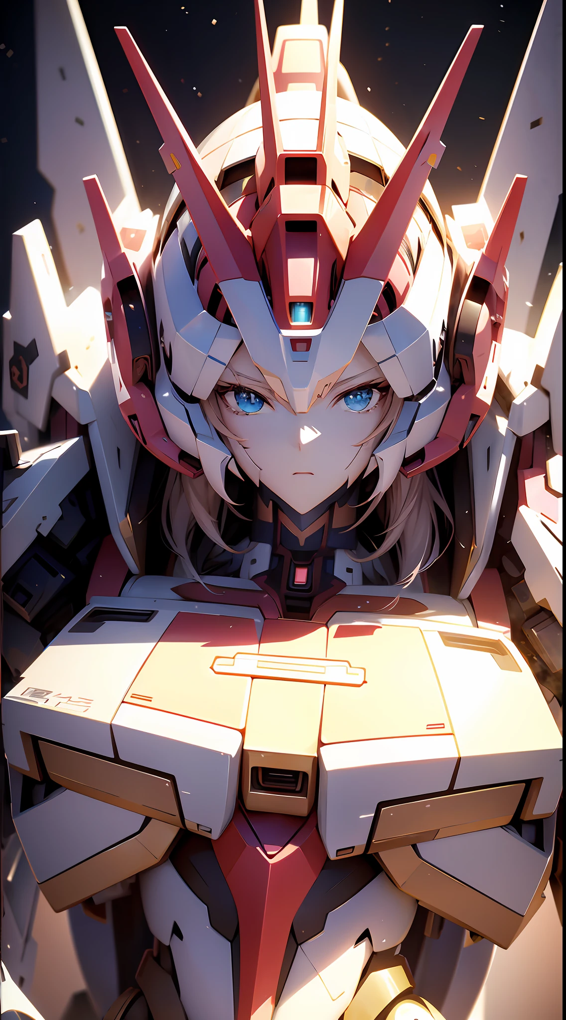 Há um grande robô parado na plataforma com mecha feminina, melhor papel de parede de anime 4k konachan, arte digital detalhada de anime, Estética Anime Mecha, arte detalhada de anime, arte detalhada de animework, papel de parede de anime 4k, papel de parede de anime 4K, arte digital avançada de anime, Papel de parede de anime 4K, badass anime 8 k, Papel de parede de arte anime 4k, Papel de parede de arte anime 4k