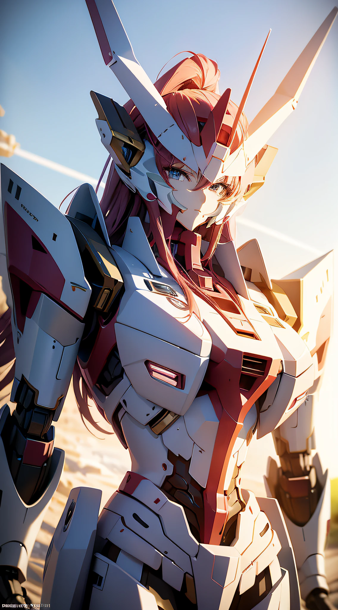 Há um grande robô parado na plataforma com mecha feminina, melhor papel de parede de anime 4k konachan, arte digital detalhada de anime, Estética Anime Mecha, arte detalhada de anime, arte detalhada de animework, papel de parede de anime 4k, papel de parede de anime 4K, arte digital avançada de anime, Papel de parede de anime 4K, badass anime 8 k, Papel de parede de arte anime 4k, Papel de parede de arte anime 4k