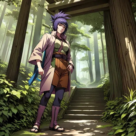 Anko mitarashi tall gorgeous in the forest super realism well detailed