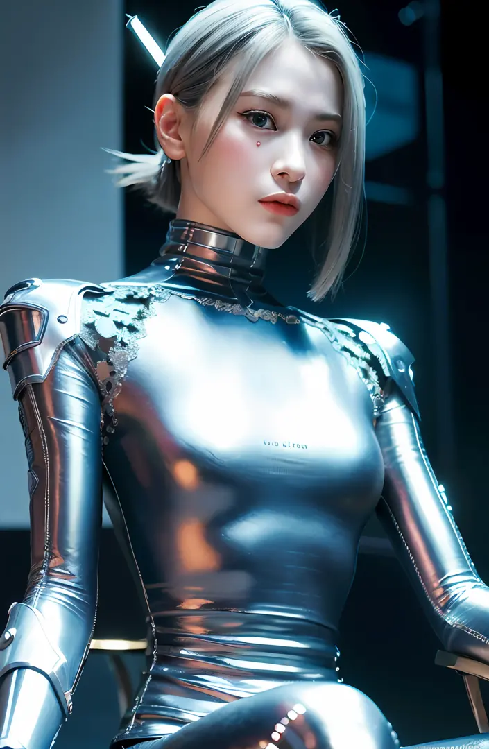 complex 3d render android face ultra detailed beautiful china profile woman, cyborg, robot part, 150 mm, beautiful studio soft l...