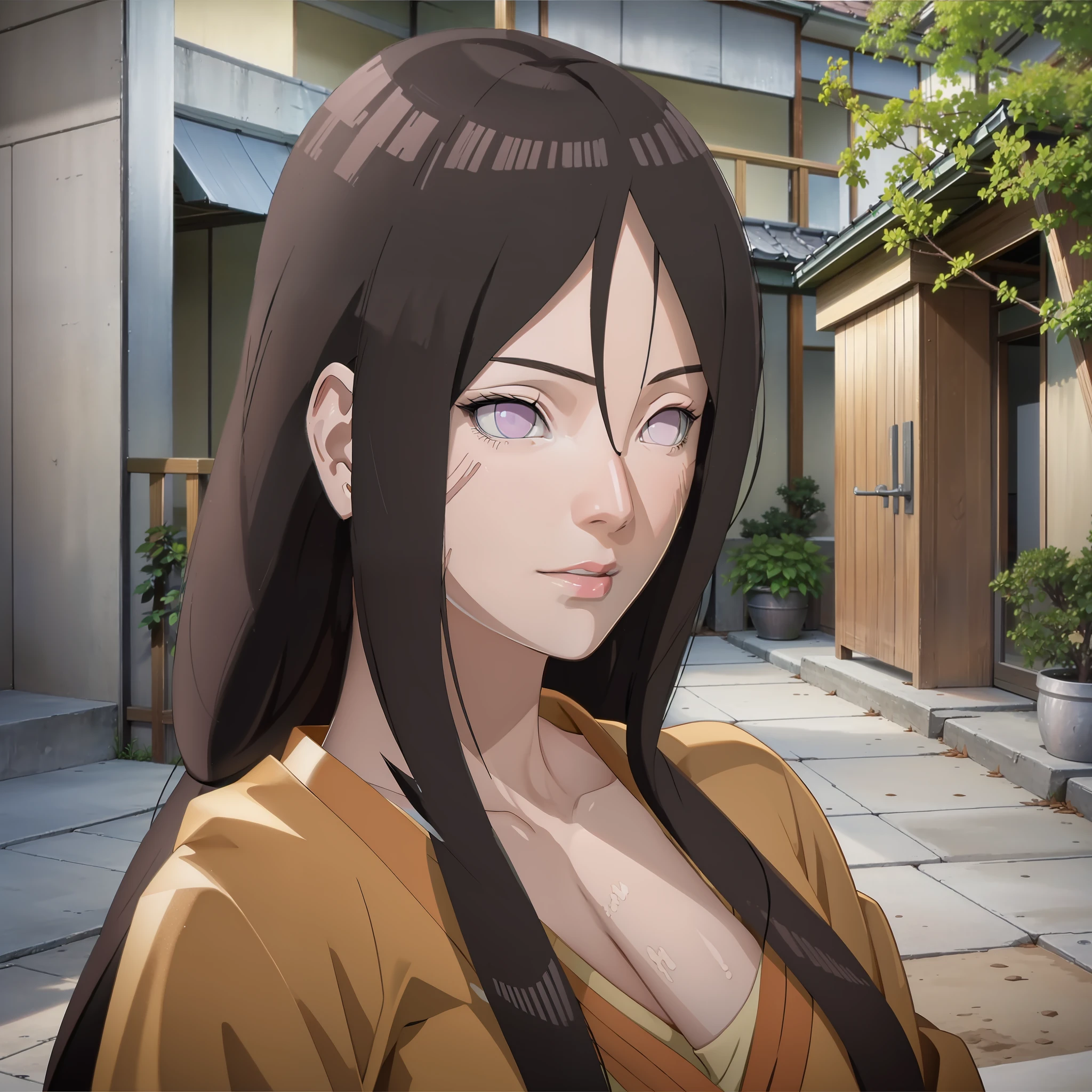 Hanabi hyuga ผมยาวสูงสวยงามสุดสมจริงและมีรายละเอียดดี