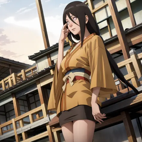 Hanabi hyuga sexual long hair tall beautiful super realistic and well detailed