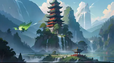 Scenes in the world of immortal cultivation can be colorful wonderlands, emerald green mountains and bizarre mountain peaks, lak...