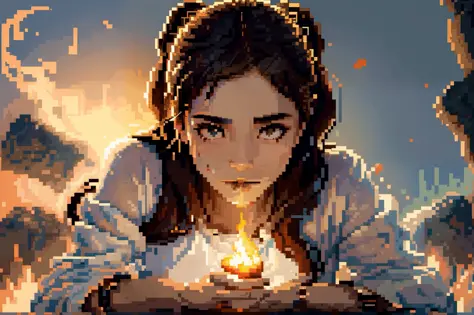 pixel, pixel art, raytraicing.
without your fire my life is extinguished, since your love is gone. i am wood that no longer igni...