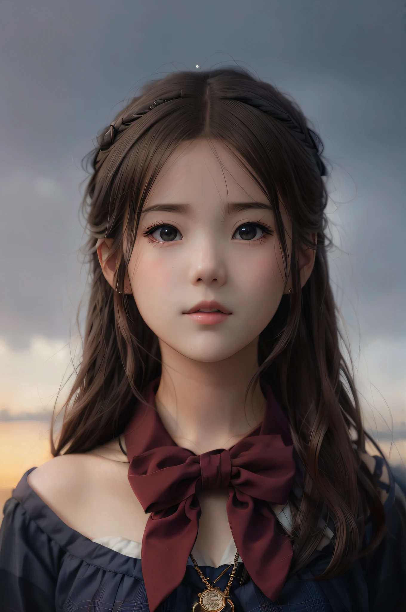 primer plano de una mujer, impresionante retrato de cara de anime, chica anime joven realista, Representación de retratos 8K, Obra de arte de estilo Guweiz, retrato de alta calidad, retrato al pastel 8K, hermoso retrato animado, falda corta blanca, sexy body portrait anime girl, Retrato realista kawaii, chica anime en la vida real, retrato de chica anime, surreal 