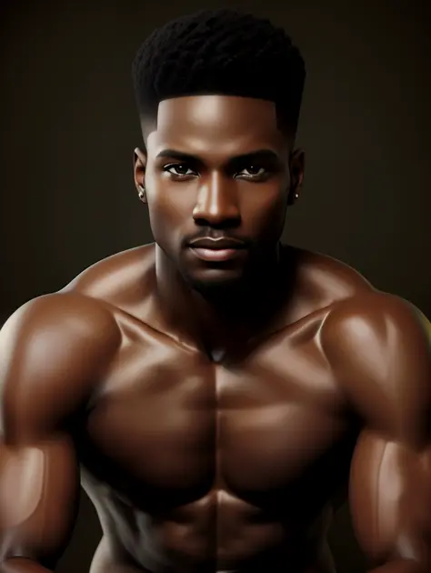 Handsome Black man, coffee color skin with greenish hue, unbelievably handsome , honey eyes, hyper realistic  facial details, golden ratio beauty, defined clothing ,haute couture style clothing, short light brown hair, shaved at temples, hd crisp, cannon 6...