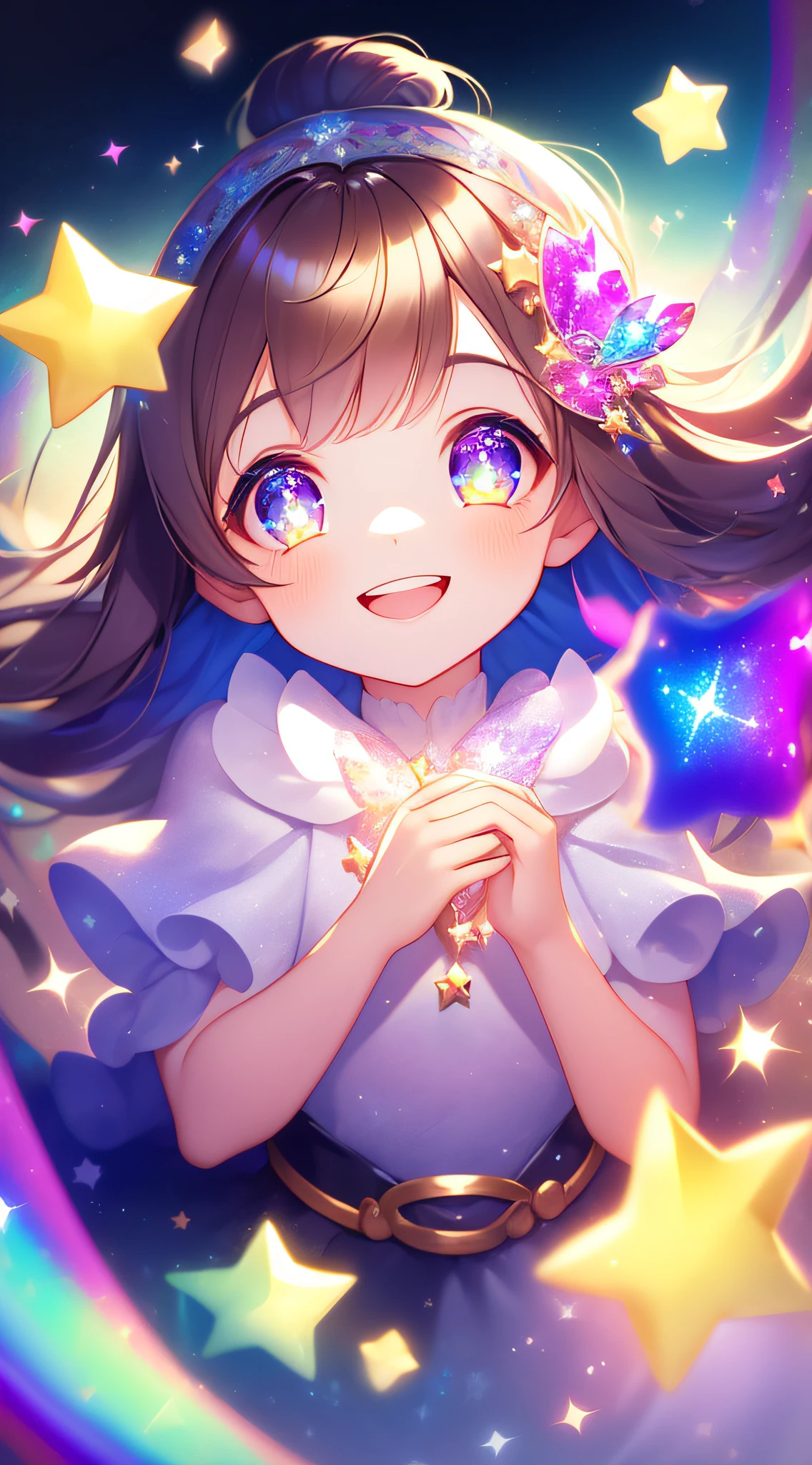 Favorite child, eye, love, eyes with twinkling stars, sparkling heart, fairy, beautiful smile, magic, mysterious worldview, spiritual, rainbow, tenderness, sparkling light, sparkle, fantasy