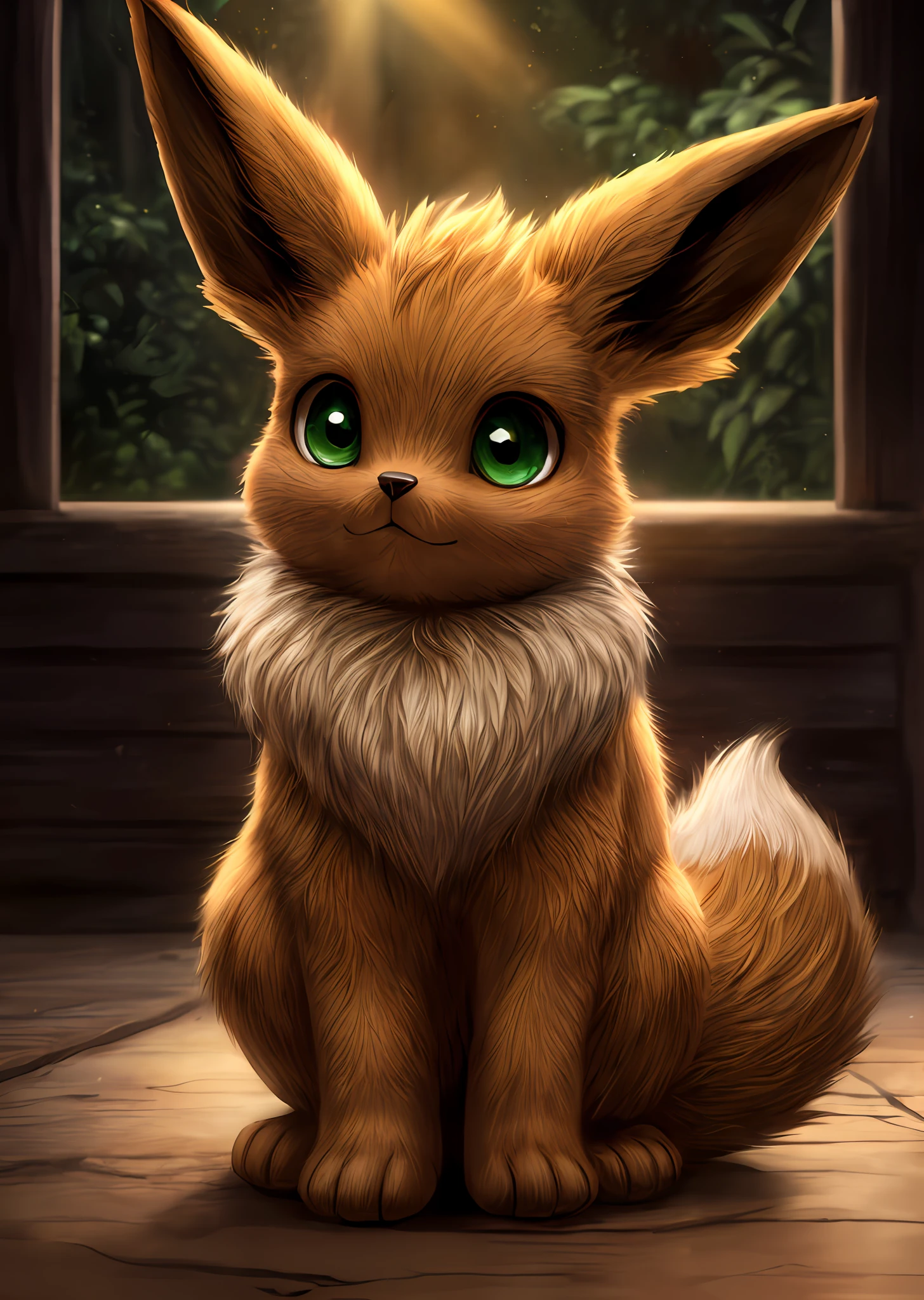 Sozinho ((eevee selvagem)) com ((corpo marrom)) e (tufo de pescoço branco) e ((cauda felpuda)) e ((olhos verdes claros)), (detalhado feroz raposa marrom eevee), (Iluminação detalhada), (pele de raposa marrom detalhada), QUEBRAR, (iluminação cinematográfica), ((fundo detalhado)), ((profundidade de campo)), (sombra de meio corpo), ((luz solar)), QUEBRAR, ((Intrincado, alto detalhe, fotografia de filme, foco nitído, RAW ceid cinema, realista, photorealista, estilo analógico, dispersão subterrânea, obra de arte, melhor qualidade, ultra realista, 8K))