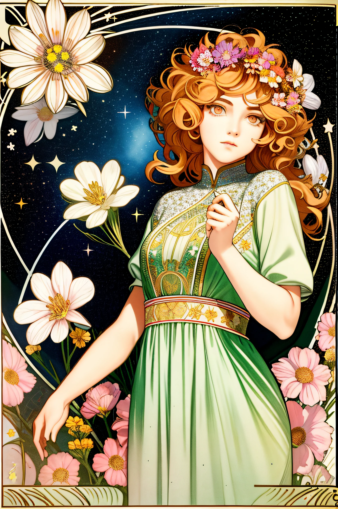 (Art Nouveau: 1.25), Minimalist Art Style, Neon Theme, Suprematism, Beautiful Detailed Flowers, Beautiful Detailed Eyes, Ultra Detailed, Flower, Super Mass, Eyes, Flowers and Hair Are the Same Color, Beautiful Color, Face, Her Hair is Turning into Flowers, Flowers, Hair, Flowers, Butterflies, 1girlkawaii,, High Detail, High Quality, Backlit, Hair and Clothes Are Flowers, Upper Body, High Quality, Hair and Body, Nudity, Upper Body, Flower Legs, Flower Hands, Body with Flowers , light particles, black background, hair and flowers, small breasts and flowers, floating hair and flowers, floating girl, plump breasts, marbling with hair and clothes, looking at the audience, original, arm down, paper cutout, starry sky, flower field, hair and flower, high, hair and flower, hair and flower, hair, wavy curls, diffuse lighting, abstract, butterfly and body, flower with hair, her hair is flower, floating, pupil, [[hair on one eye]], dark
