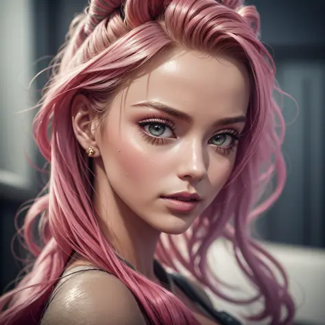 A Barbie movie with Quentin Tarantino-inspired cinematography, Margot Robbie is the barbie, Ryan Gosling is the Ken, featuring a more realistic tone with minimal shades of pink. Imagine a scene with Barbie in a gritty urban environment, capturing the essen...