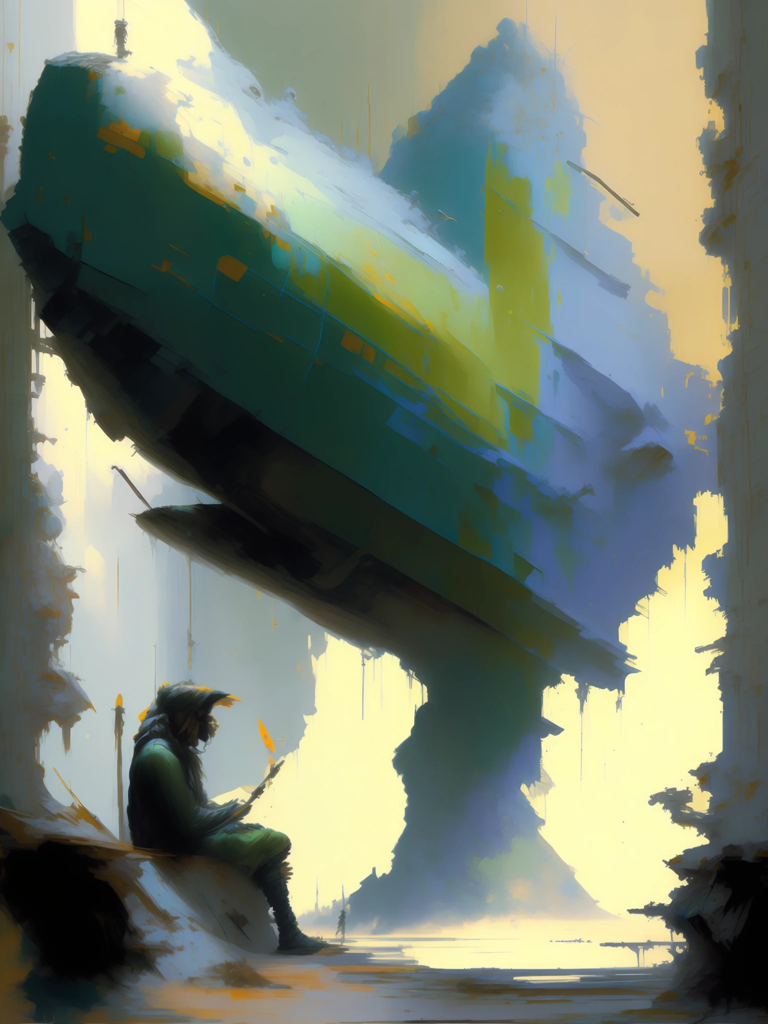 (((Art of (((,1:2) blue,green, Craig Mullins Oliv florest))))de()))—%2 rough brushstrokes. All Black Spot((((((( black )))))))))