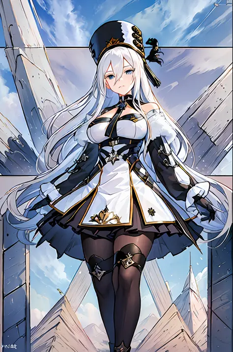 (masterpiece, top quality, best quality, official art, beautiful and aesthetic:1.2), (1girl, sovetsky soyuz \(azur lane\), hat, ...