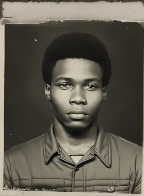 a close up of a black and white photo of a man, around 1 9 years old, david uzochukwu, adebanji alade, george pemba, classified photo, taken in the late 1970s, aged 2 5, biological photo, profile picture, album photo, archived photograph, photo of a man