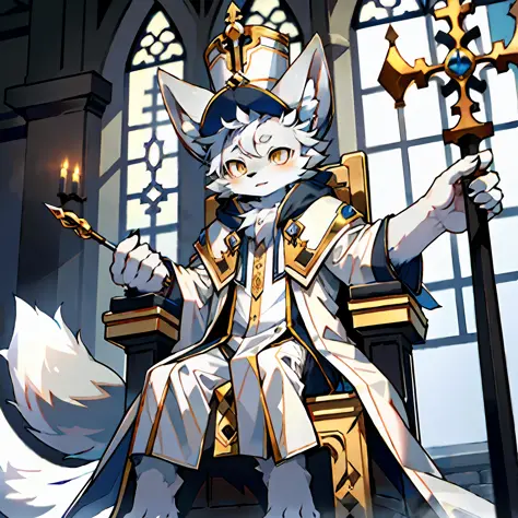 (Best Quality), (Masterpiece), ((Single)), (Ultra Detailed), (Furry), Furry, (Male Arctic Fox: 1.5), (Gray Skin: 1.3), (Fluffy T...