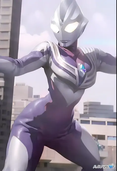 a close up of a person in a purple and white suit, anime cgi style, anime cgi, perfect dynamic pose, thicc, tokusatsu suit vaporwave, attack pose, gynoid body, powerful pose, most strongest pose, purple body, villain pose, dramatic powerful pose, wearing t...
