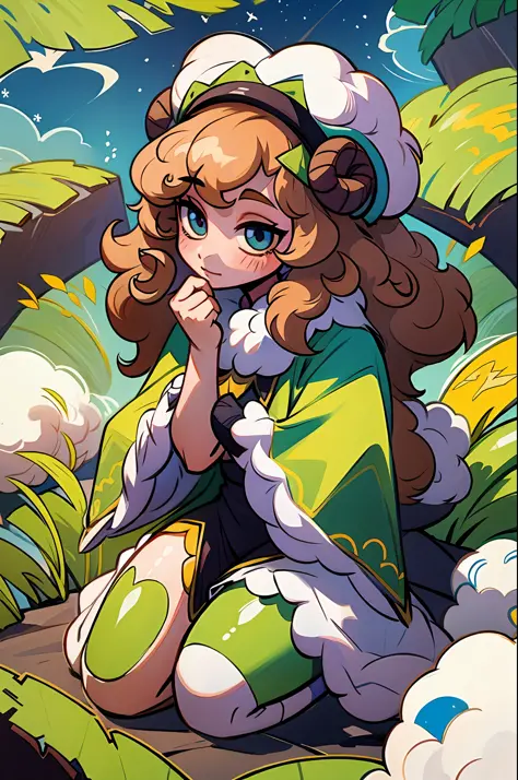 Girl sheep loli (hairy),curly hair