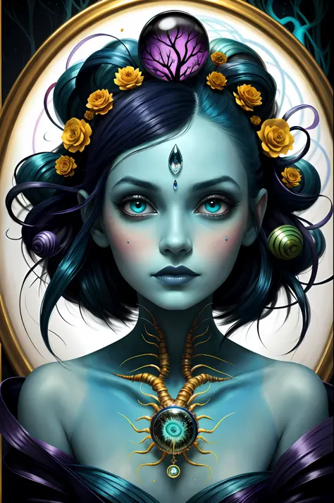 Colorpop Style Pointy Hair Blue Skin Natalie Shau Mark Ryden Seaart Ai