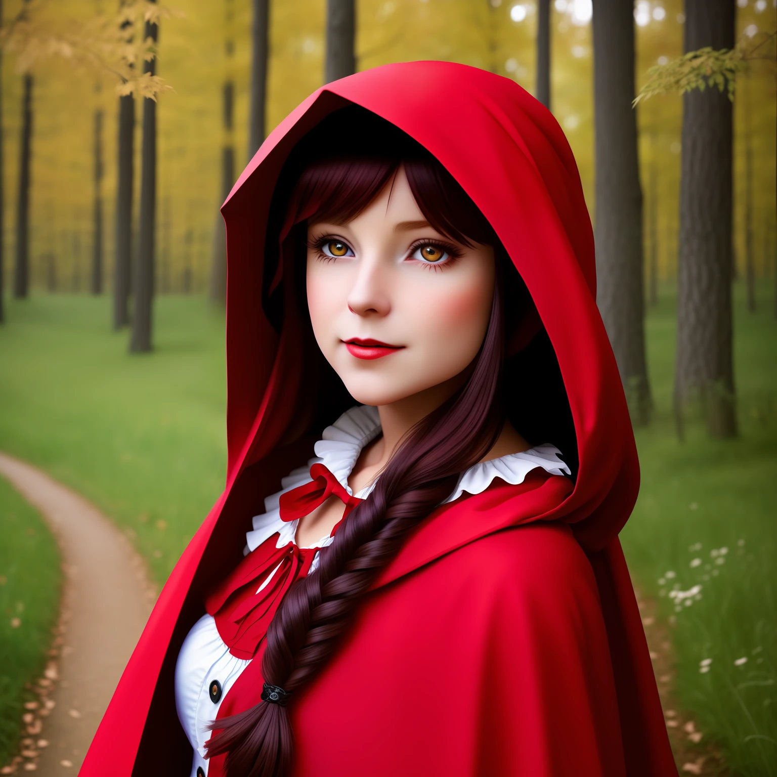 Photo réaliste du Petit Chaperon Rouge