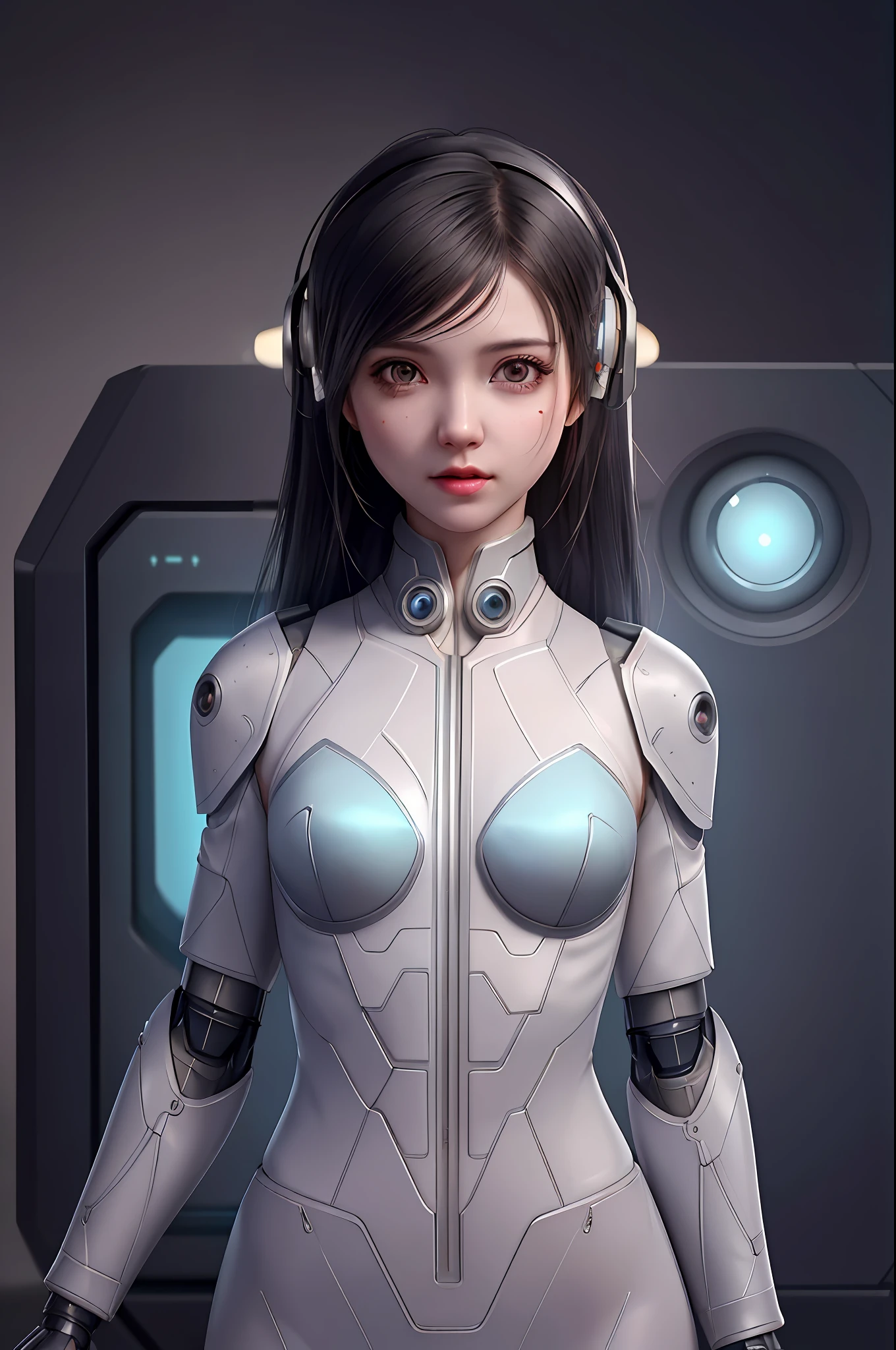 بائس, [sci-Fi], صورة ملونة RAW عالية التفاصيل, لقطة كاملة, oF (cute Female arterial intelligence, التحسينات السيبرانية), في الداخل, واقفاً, (داخل الغرفة المبردة, in advanced cyberpunk research Facility), اللياقة البدنية منغم, (الثديين مرح صغير, طبيعي, الحمار الكبير, (جلد شاحب), (يزرع السيبرانية:1.2), (الزيادات), (سايبورغ:1.1), (الجلد التفصيلي, diFFused skin pores), سيليكون, معدن, (مفصلة للغاية, Fine details, معقد), (lens Flare:0.4), (يزدهر:0.4), diFFused soFt lighting, com.raytracing, shallow depth oF Field, (أوليفر ويتر), تم التصوير بكاميرا Canon EOS 5D, عدسة ميكرو 90 ملم, F/8, sharp Focus, سلس, cinematic Film still From Blade Runner 2049, [cyberpunk:com.diselpunk:0.25]