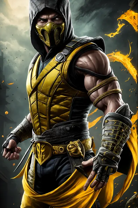 Scorpion Mortal Kombat with Super Mem outfit