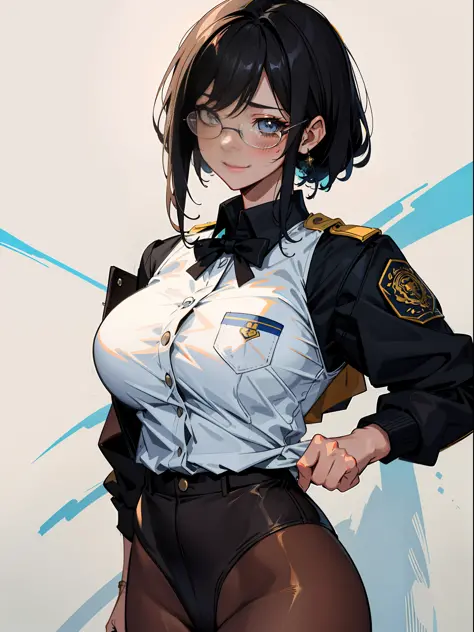 master-piece,hyper quality,hyper detailed,perfect drawing,solo, beauty, uniform, bountiful breasts, fluffy breasts, H cup bust, ...