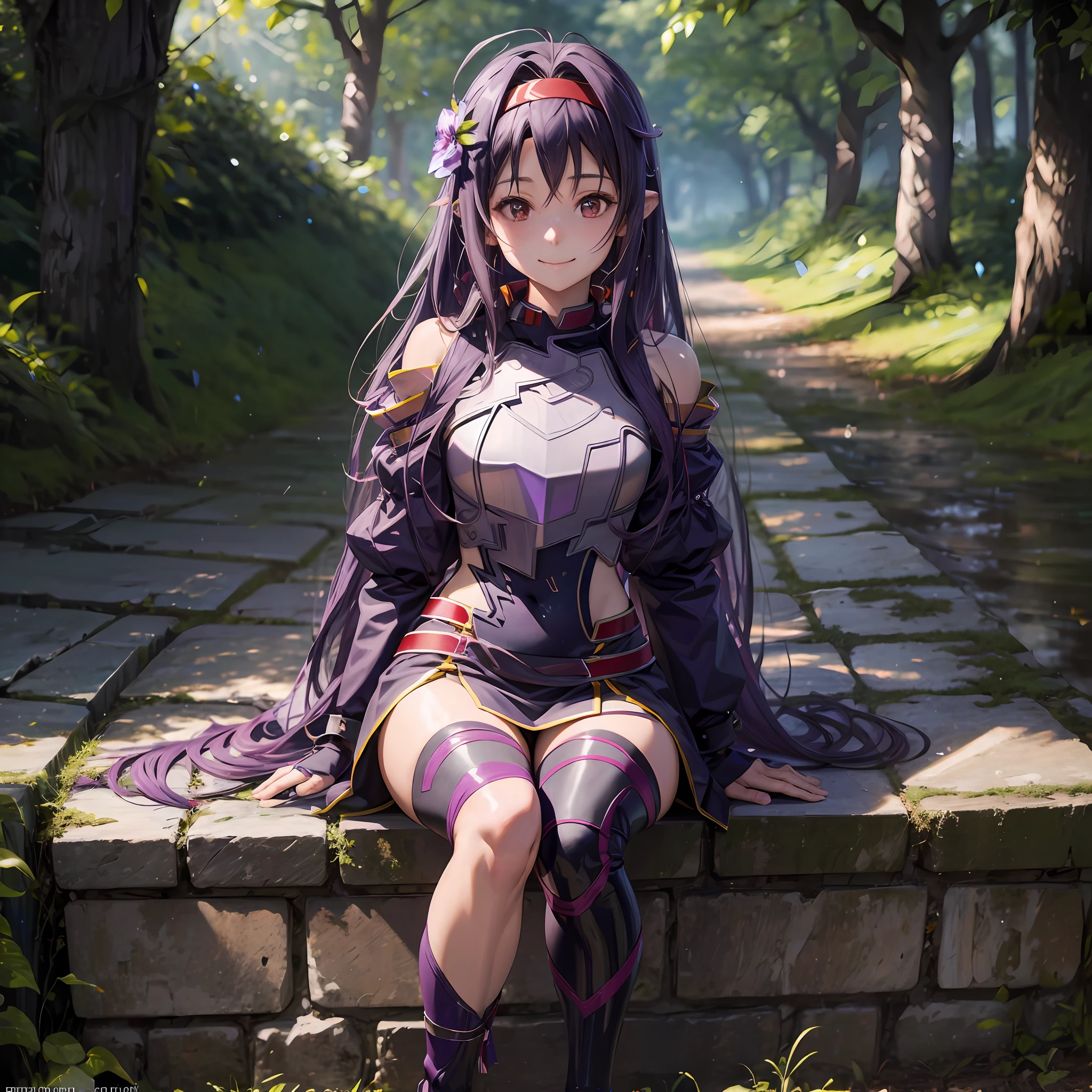 realistisch, (Yuuki), (Yuuki konno)\(Stern\), 1 Mädchen, Sitzung, lächelnd, (beste Qualität), (highres), Foto-Shooting, (Große Tiefenschärfe), (4k uhd), Physikbasiertes Rendering, Beleuchtung mit einem hellen Lilaton, detaillierte Beleuchtung, schöne Frau, Perfekte Haut, Glänzende Haut, 1, scharfes Gesicht, (detailliertes schönes Haar), Fantasie, (((Ganzkörper))