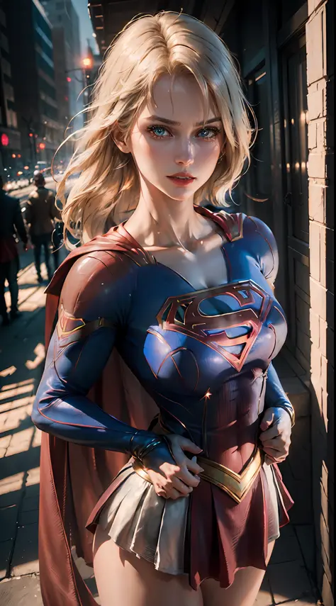 ((Best Supergirl Quality)), ((masterpiece)), (detailed: 1.4), 3D, an image of a beautiful blonde woman with cyberpunk blue eyes,HDR (High Dynamic Range),Ray Tracing,NVIDIA RTX,Super-Resolution,Unreal 5,Subsurface Dispersion, PBR Texture, Post-processing, A...
