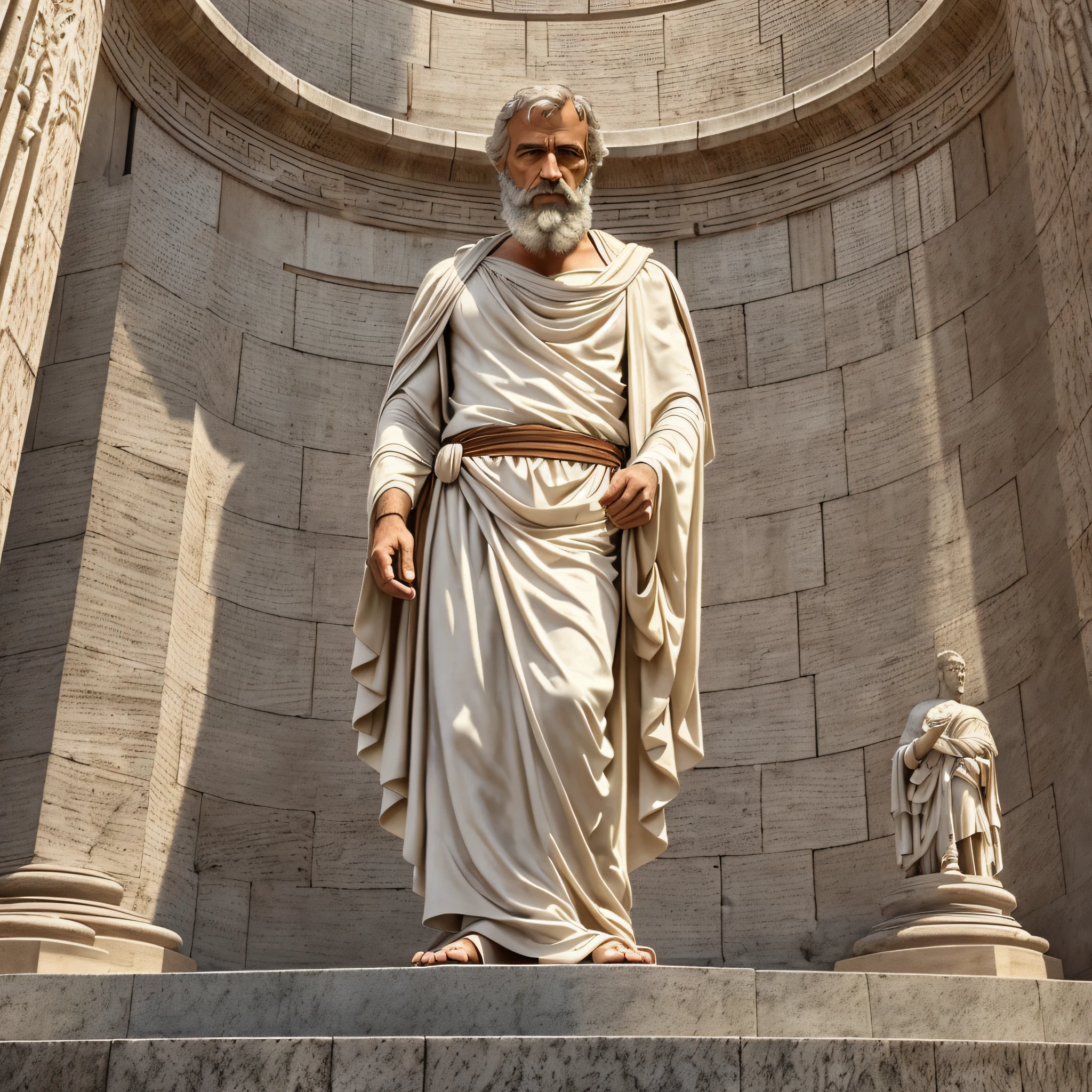 estatua de toga de hombre griego