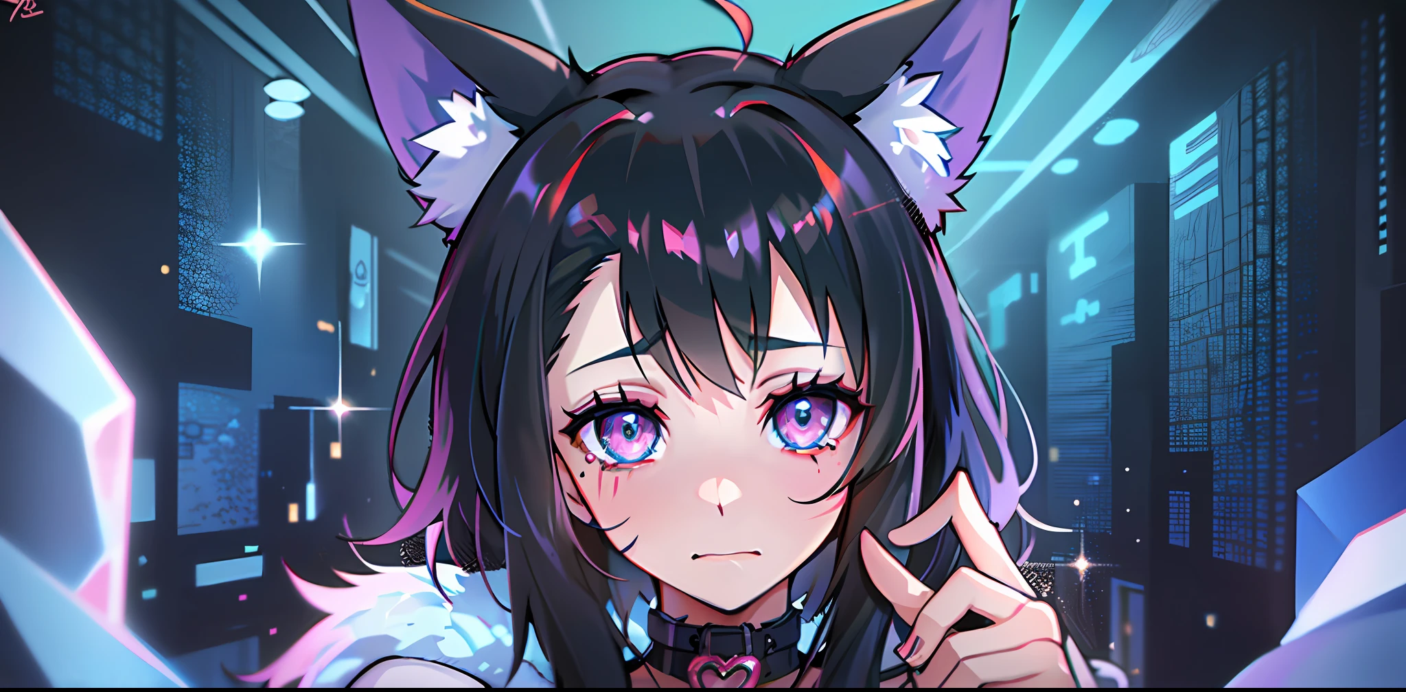 very beautiful furry art, furry art!, pov fur art, shota, long hair, blue eyes, glow eyes, femboy, neon city, snowfall, midnight, panda ears, deep blue ears, horse tail, deep blue fox, deep blue jacket, cute, collar, space katana, god, fur body, full body, , character, masterpiece, fluffy tail, current, shy, NFSW, best quality, 8k, full hd, winter, own character, nsfw, light blue hair, 10 years, very shy, devil tattoo, humanoid,, super, face, extra, face, kids, heart-shaped eyes, full power devil tattoo, soft, sparkle devil tattoo pink, devil tattoo, devil tattoo 100%, kinky keys, War Zombies