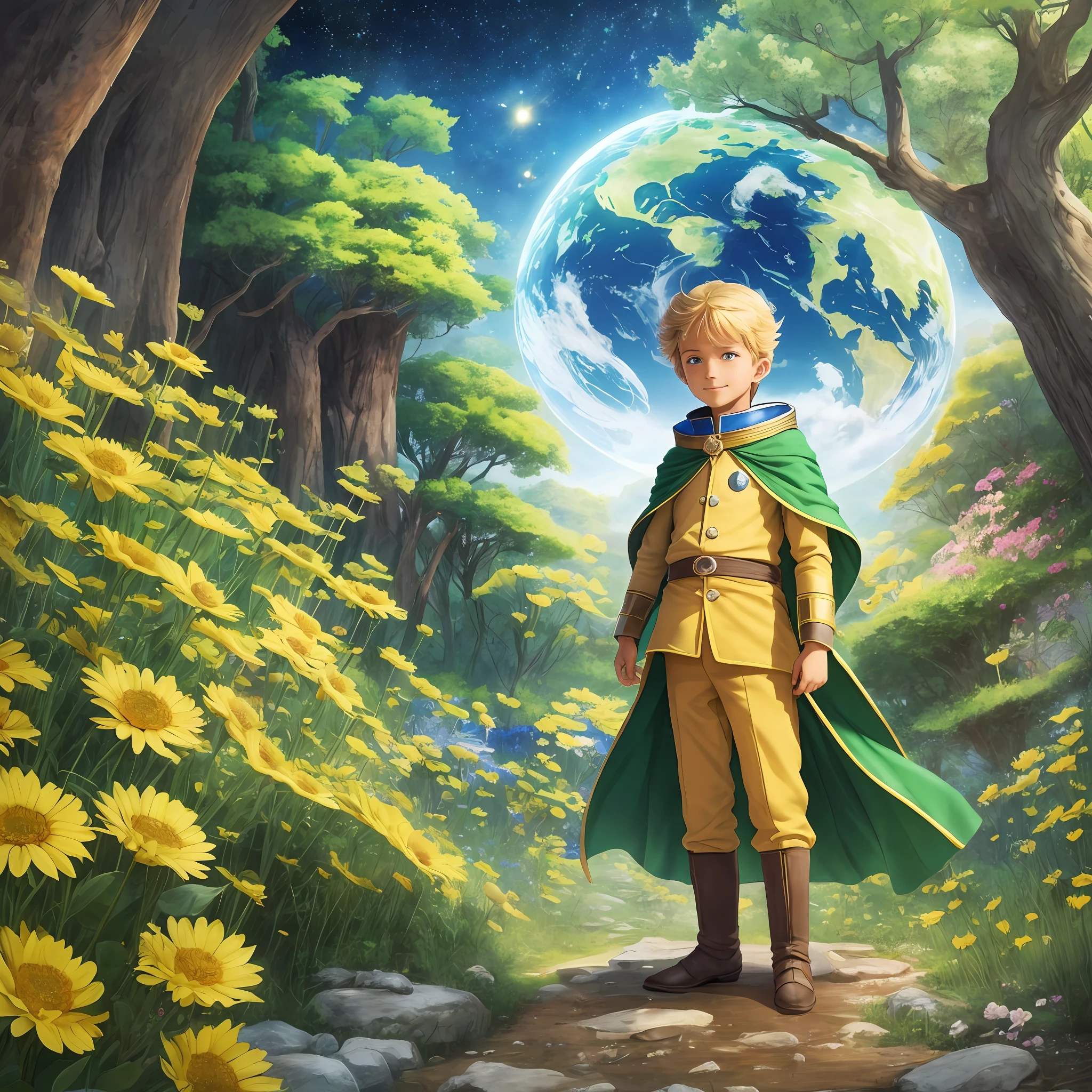 The little prince of Earth, a from a distant planet, came to our planet  after embarking