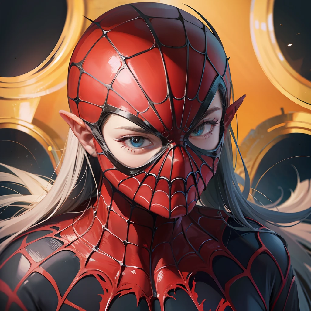 Spider - man is a female character with a red mask and black bodysuit -  SeaArt AI