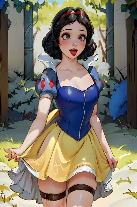 best quality, masterpiece, upper body, woman, {snow white} {0-1$$light smile,} {0-1$$freckled face,|} (ahegao:1.5), (tongue out:1.1), shocked, gasping, spasming, in agony {flowing|windblown|braided|ponytail|twintails} {blonde|dark ginger|bronze brown|golde...