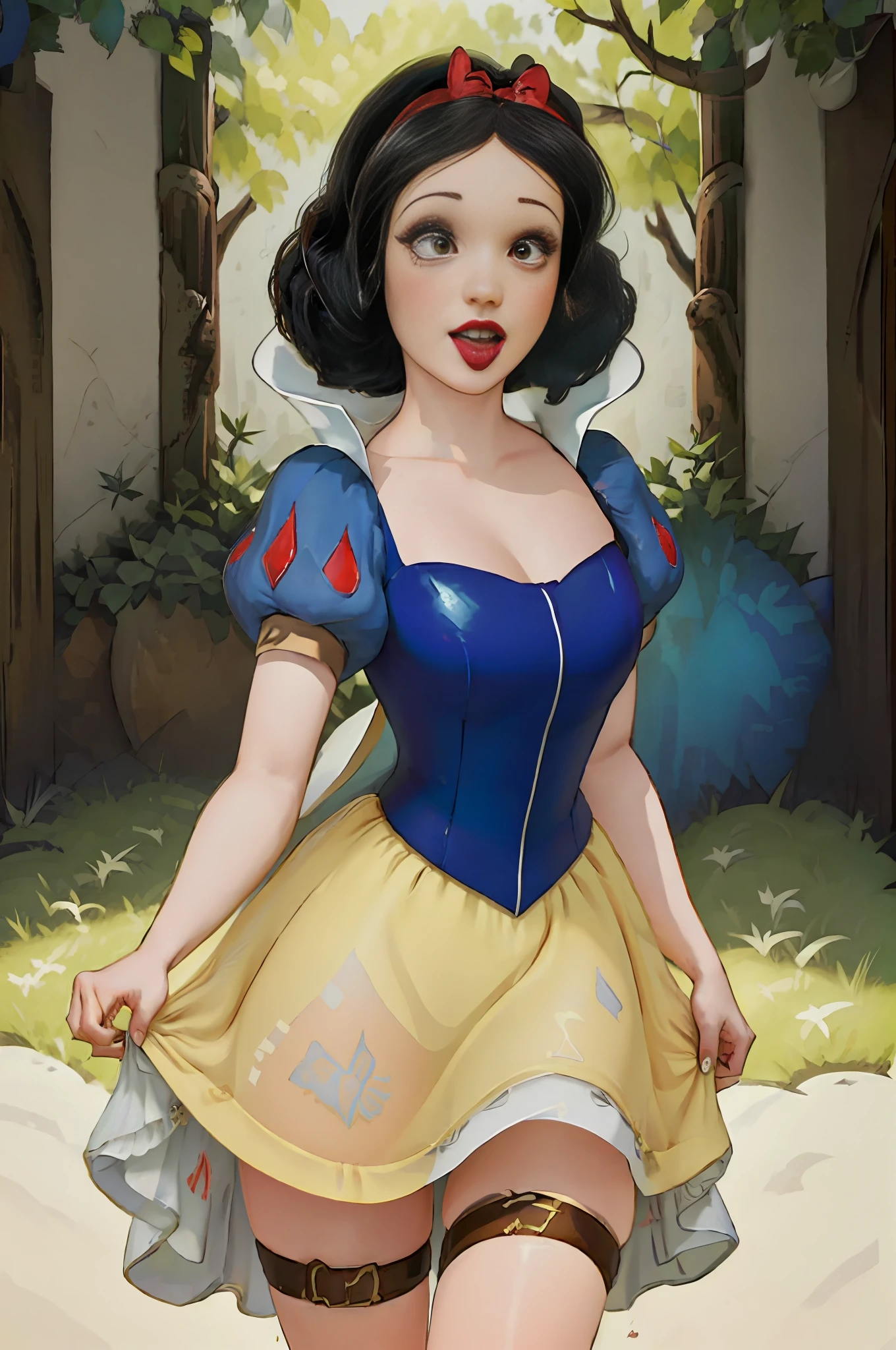 Best Quality Masterpiece Upper Body Woman {snow White} {0 1 Light